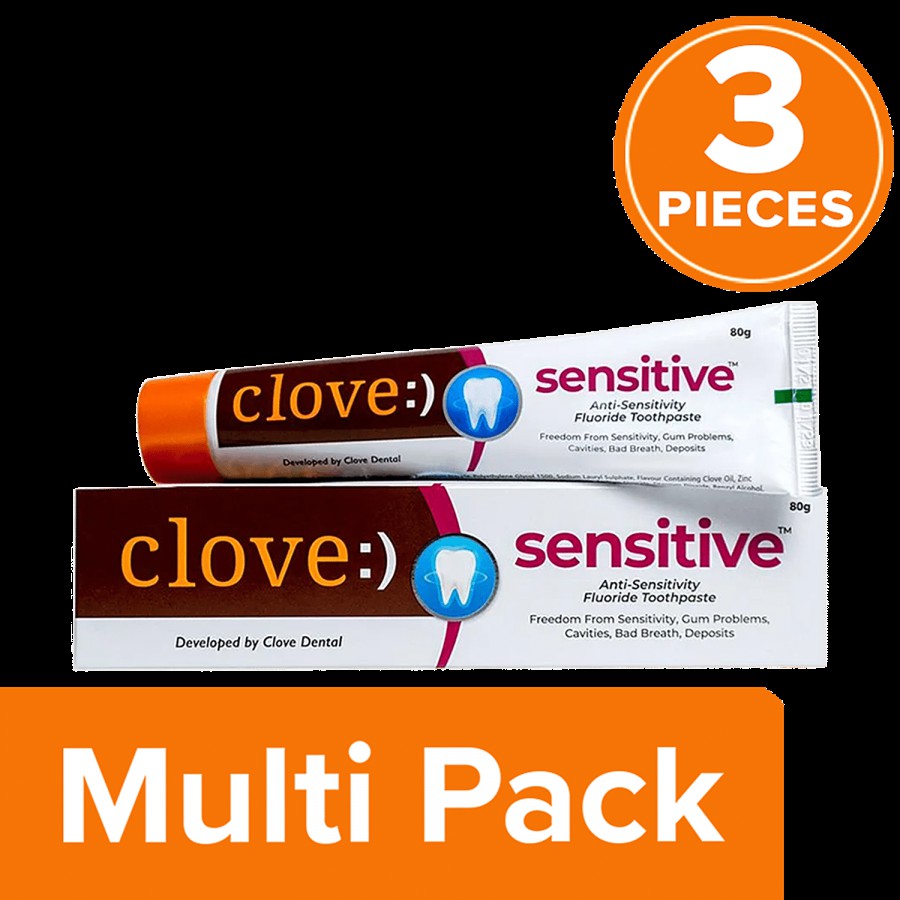 Clove Sensitive - With Anti-Sensitivity & Fluoride Toothpaste