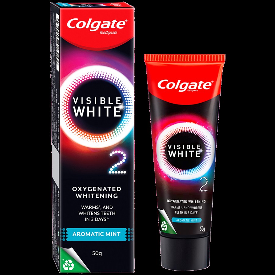 Colgate Visible White O2 Teeth Whitening Toothpaste - Aromatic Mint