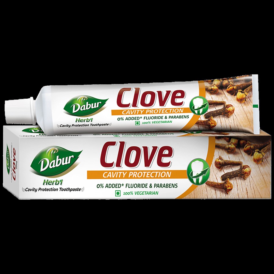 Dabur Herb'l Clove Toothpaste - Cavity Protection