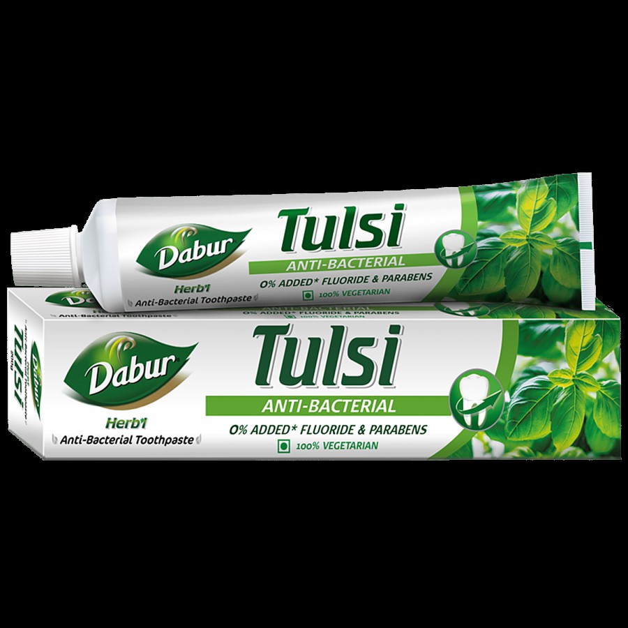 Dabur Herb'l Tulsi Toothpaste - Anti-Bacterial