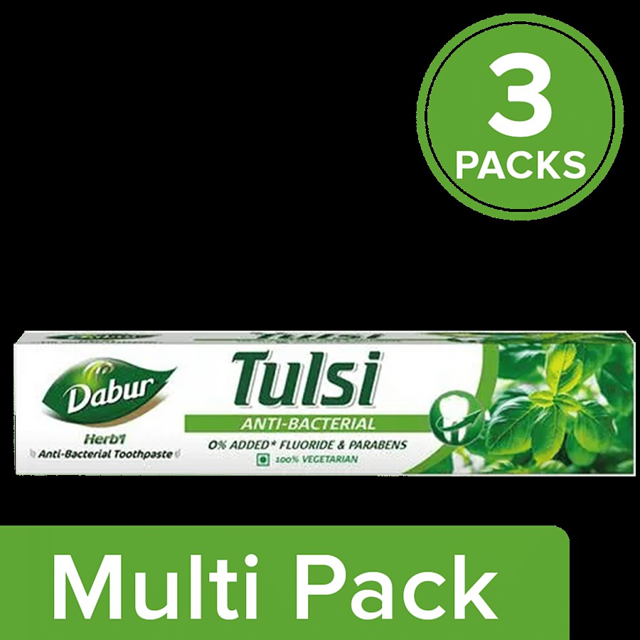 Dabur Herb'l Tulsi Toothpaste - Anti-Bacterial