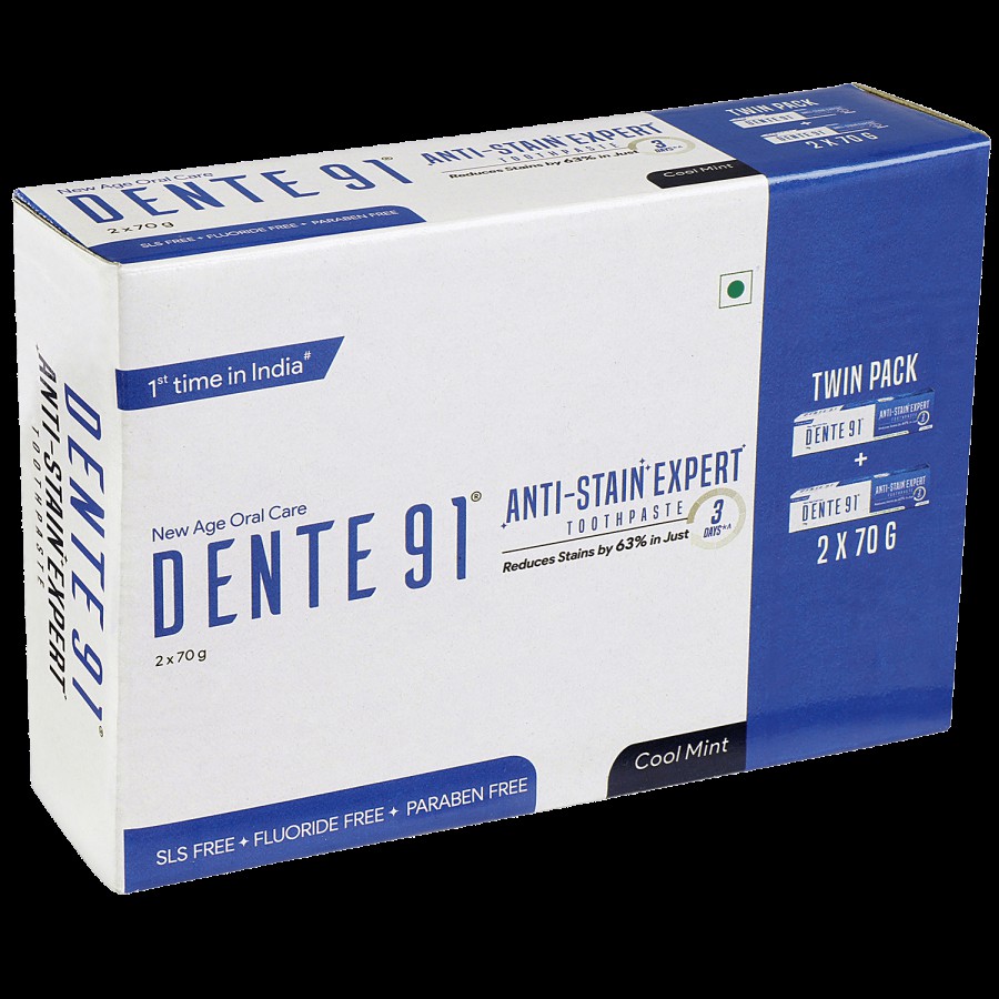 Dente91 Anti-Stain Expert Toothpaste - Cool Mint