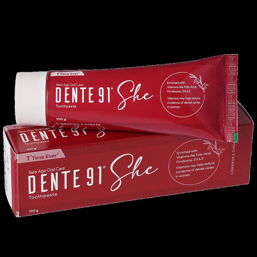 Dente91 She Toothpaste - Cinnamon & Ginger Flavour