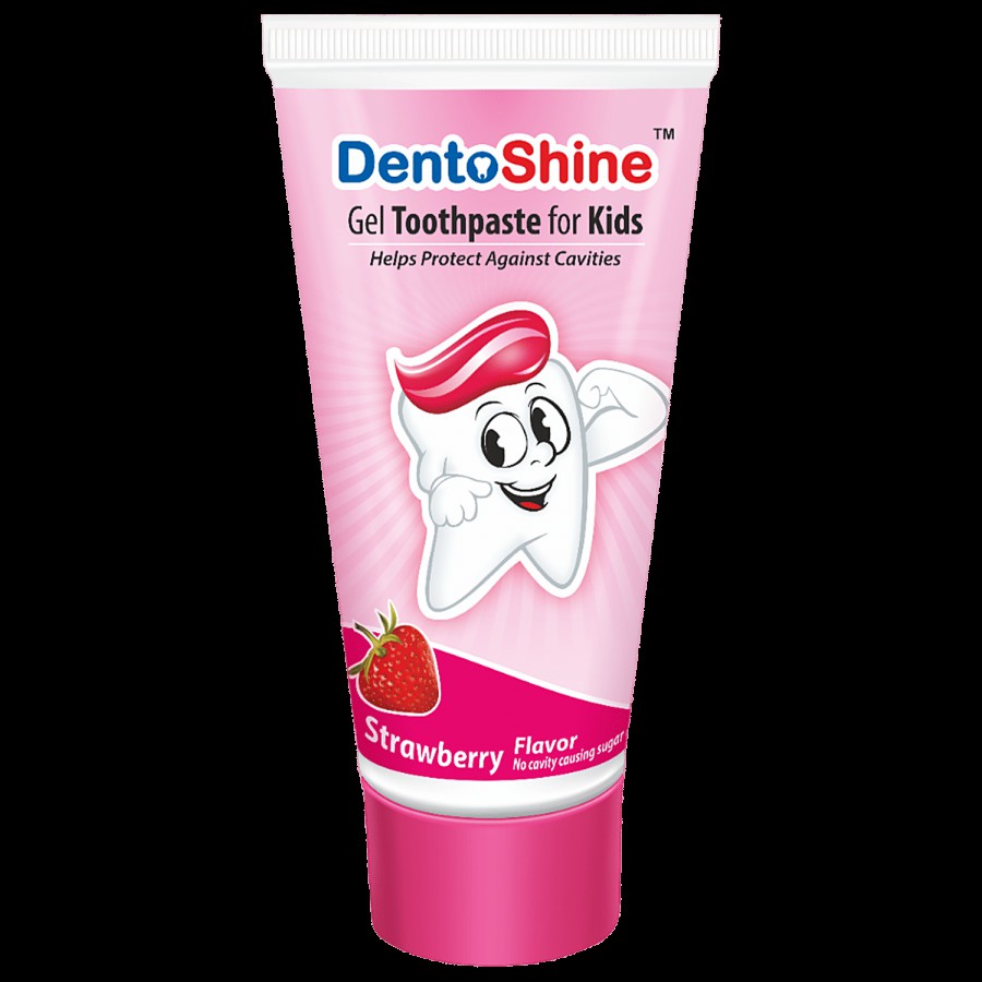 Dentoshine   Gel Toothpaste For Kids - Strawberry Flavour