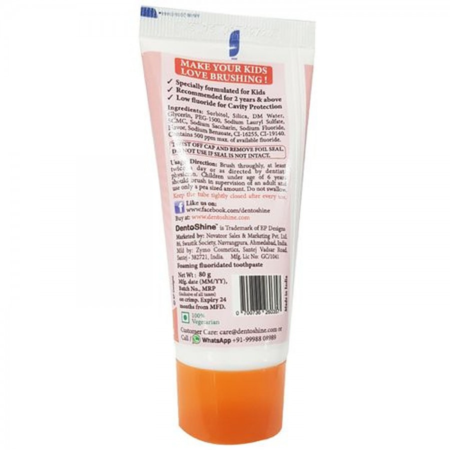 Dentoshine   Gel Toothpaste for Kids - Orange Flavour