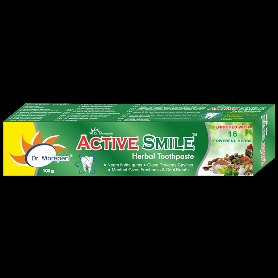 Dr. Morepen Active Smile Herbal Toothpaste With Neem