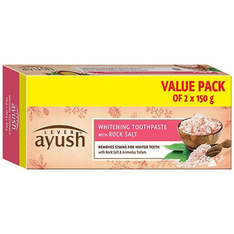 Lever Ayush Whitening Toothpaste With Rock Salt