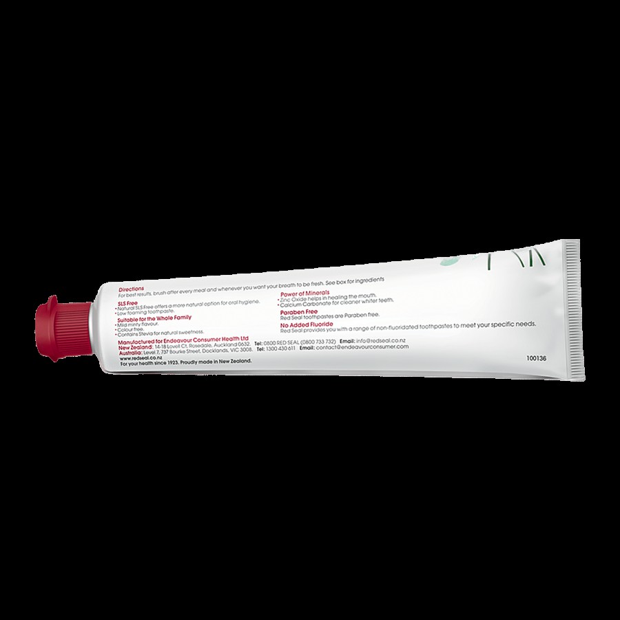 Red Seal Natural SLS Free Herbal & Mineral Toothpaste - Mild Minty Flavour