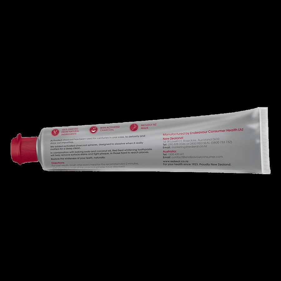 Red Seal Whitening Toothpaste - With Activated Charcoal Spheres