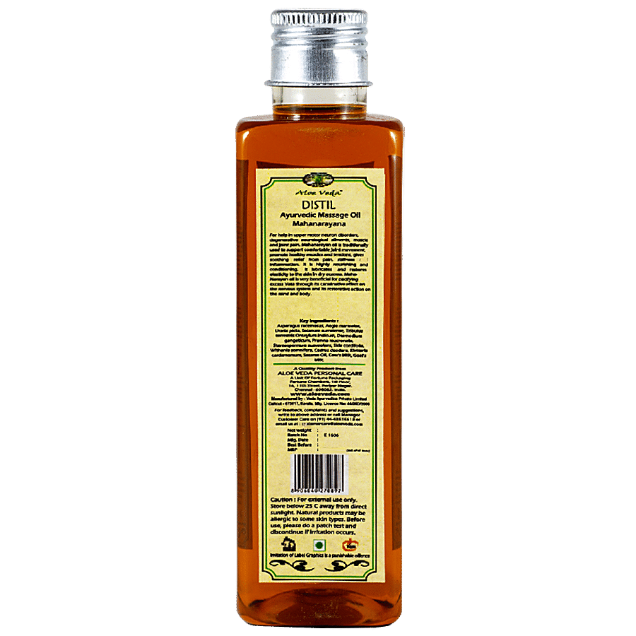 Aloe Veda Ayurvedic Massage Oil - Mahanarayana