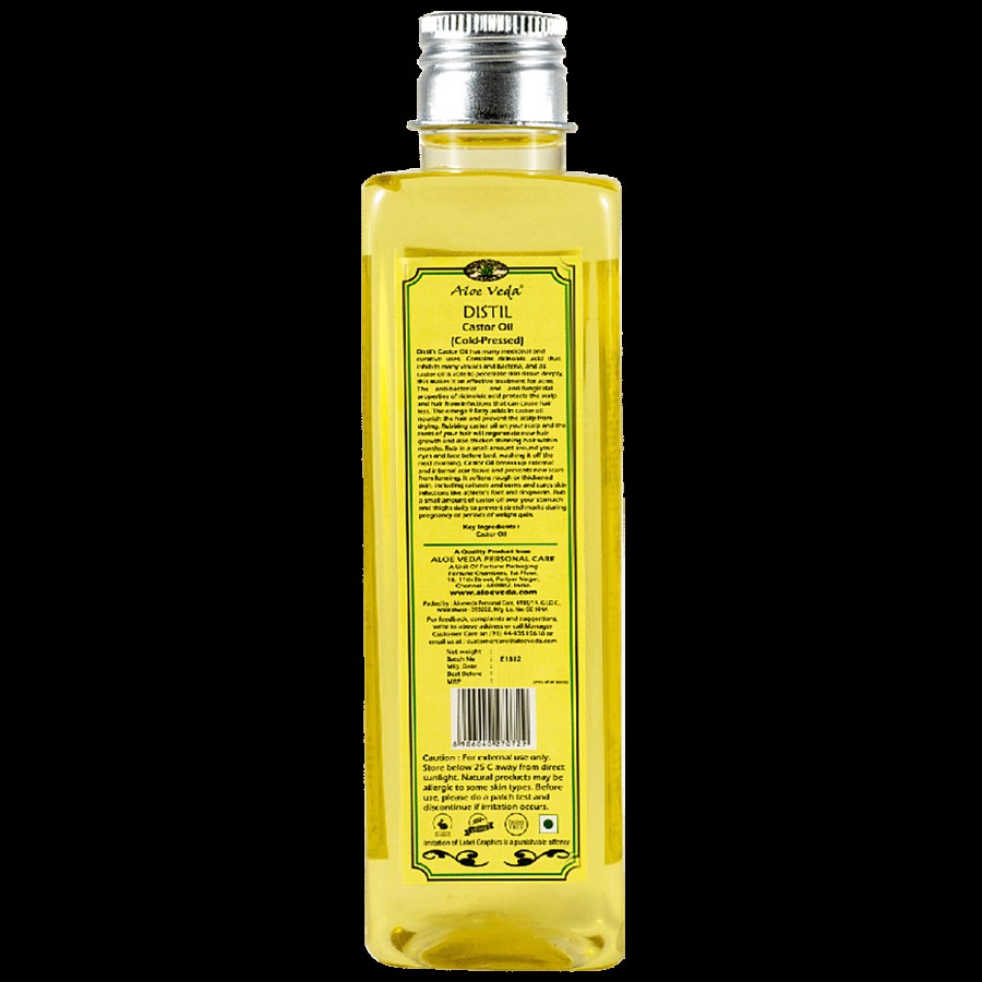 Aloe Veda Cold Pressed Castor Oil - Hexane Free