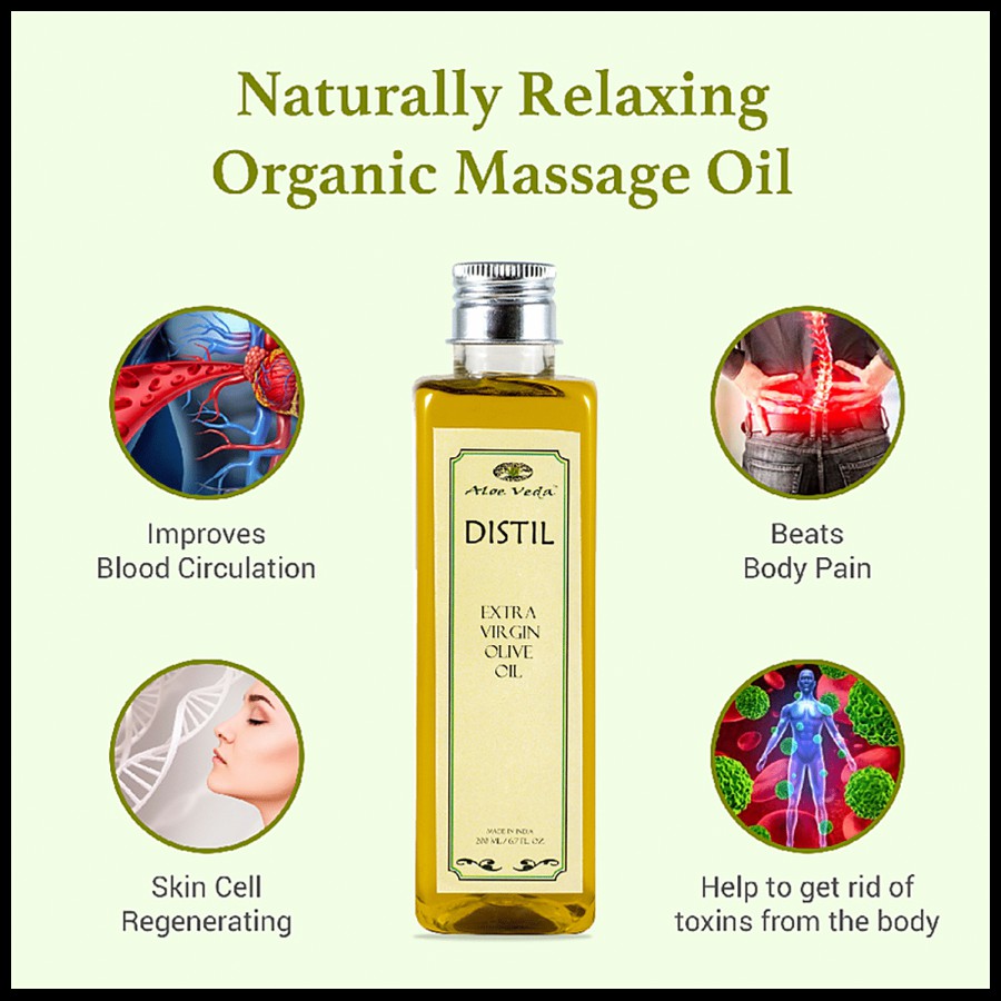 Aloe Veda Extra Virgin Olive Massage Oil for Hair & Body