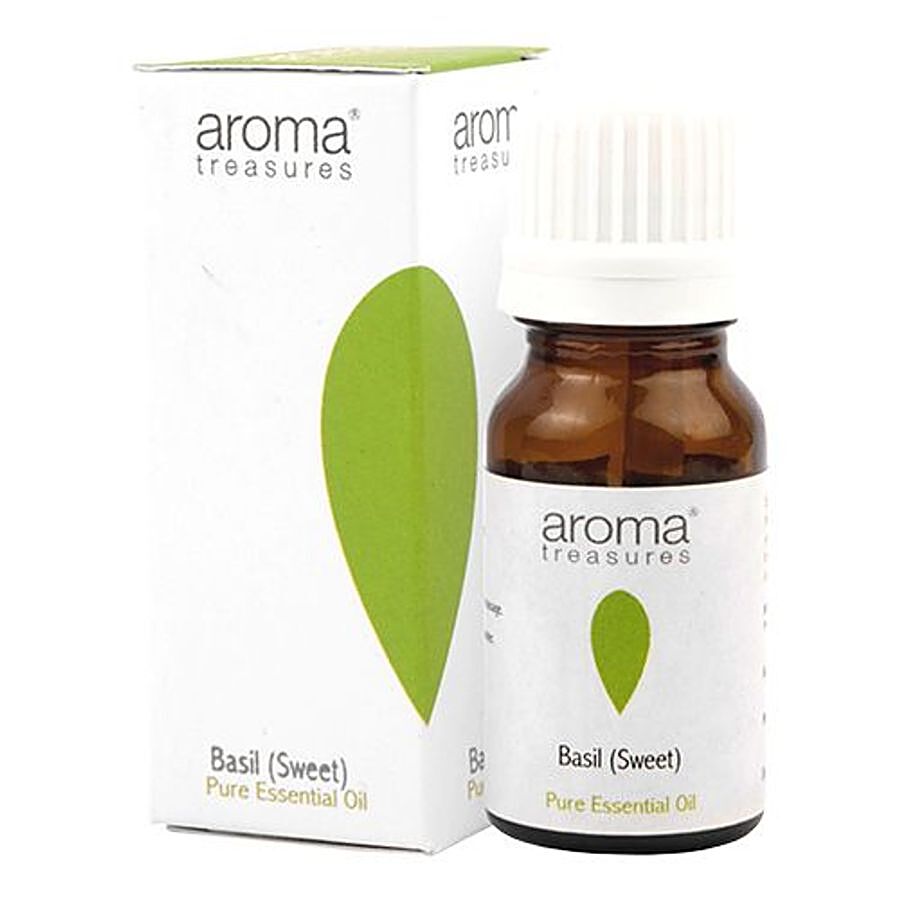 Aroma Treasures Basil (Sweet) Essential Oil - 100% Pure & Natural