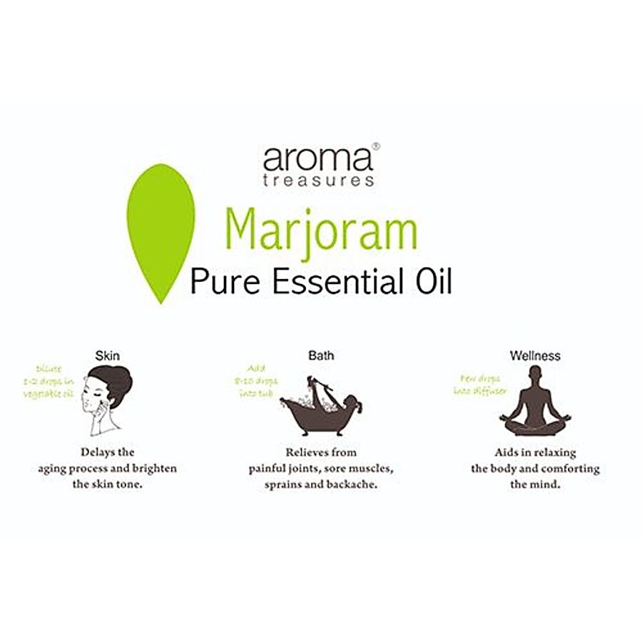 Aroma Treasures Marjoram Essential Oil - 100% Pure & Natural