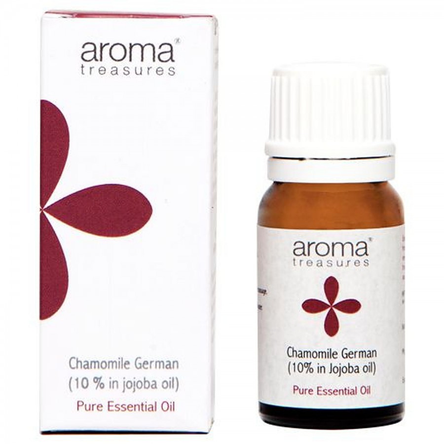 Aroma Treasures Chamomile German Essential Oil (10% In Jojoba Oil) - 100% Pure & Natural