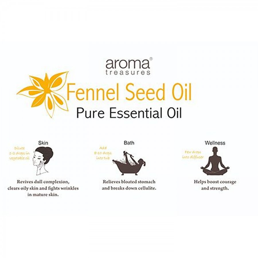 Aroma Treasures Fennel Seed Essential Oil - 100% Pure & Natural