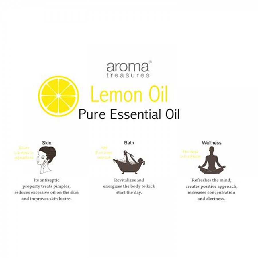 Aroma Treasures Lemongrass Essential Oil - 100% Pure & Natural