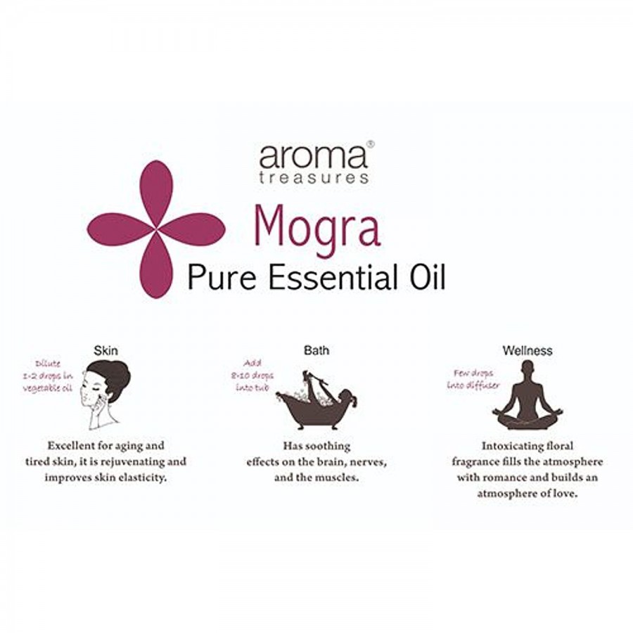 Aroma Treasures Mogra Absolute Essential Oil - 100% Pure & Natural