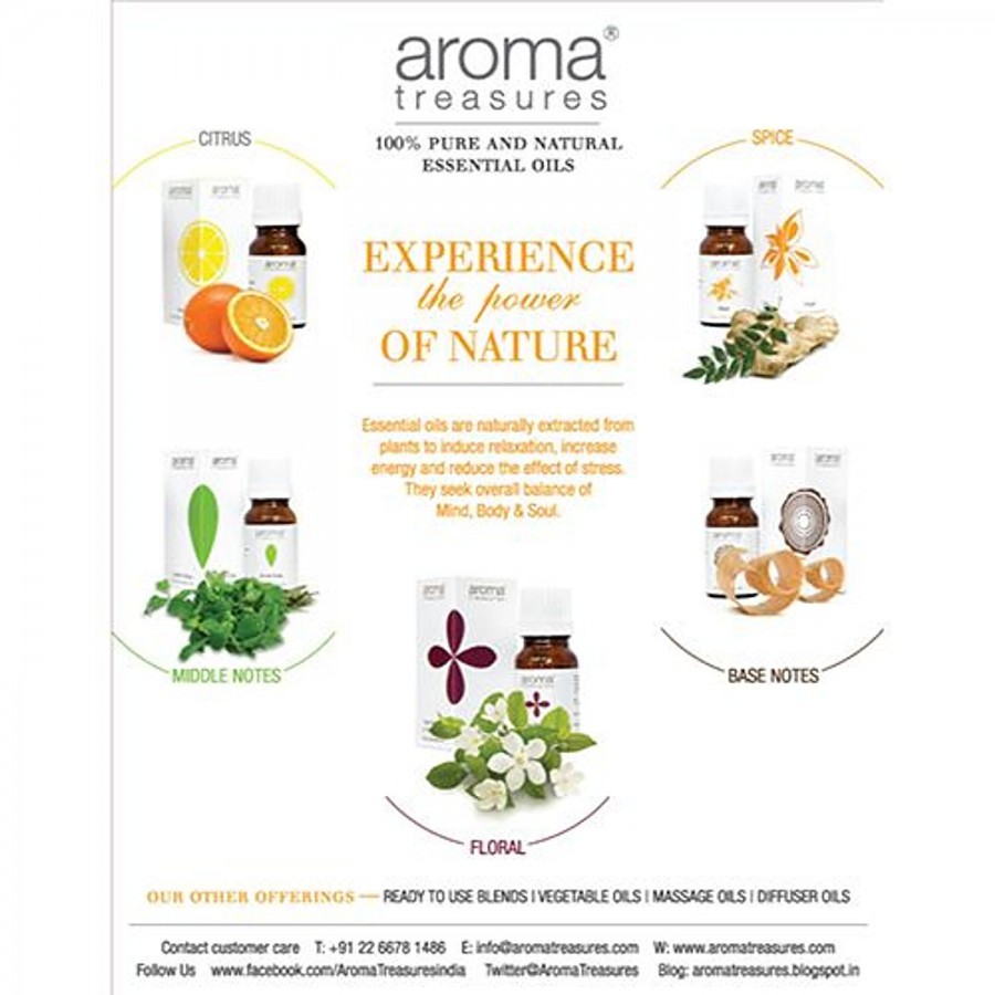 Aroma Treasures Orange Essential Oil - 100% Pure & Natural