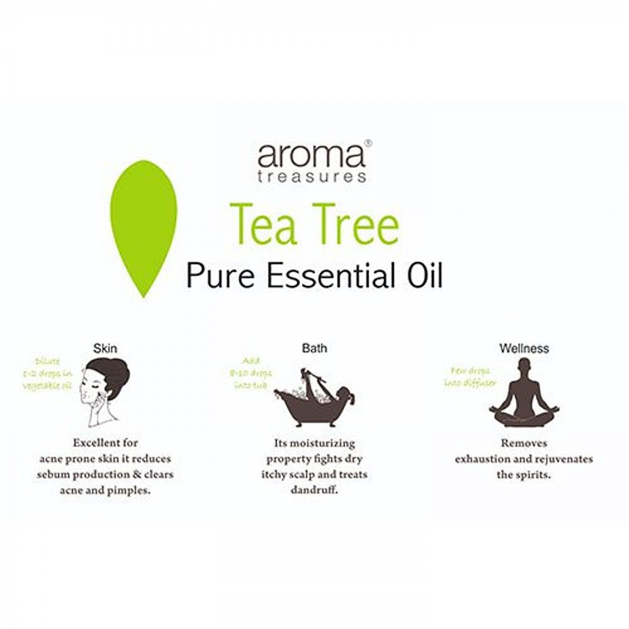 Aroma Treasures Tea Tree Essentail Oil - 100% Pure & Natural