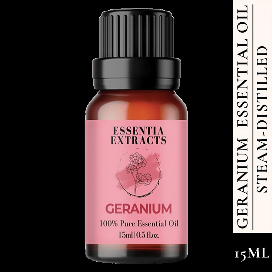 Essentia Extracts Geranium Essential Oil - Aromatherapy & Soothing Effect On Skin