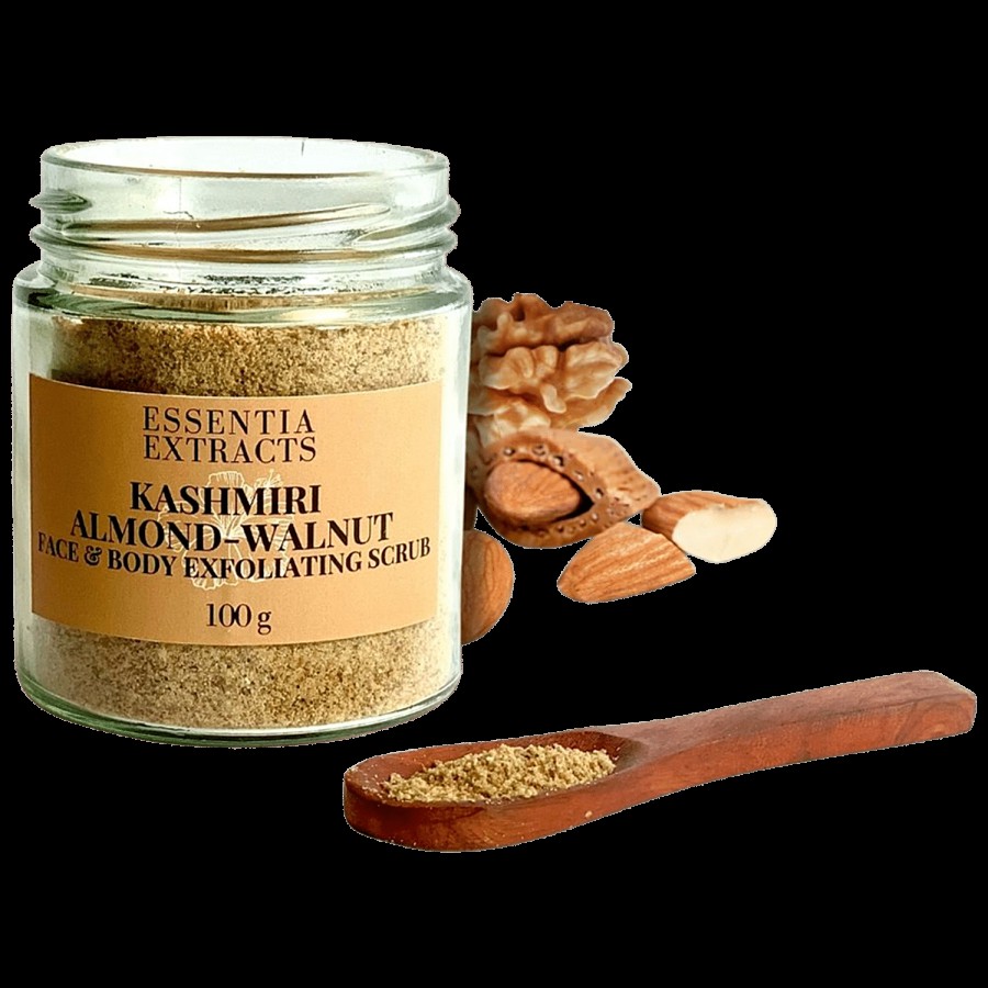 Essentia Extracts Kashmiri Almond Walnut Face Scrub - Exfoliates