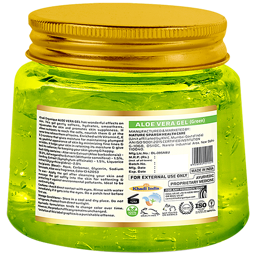 Khadi Organique Aloevera Gel - Green