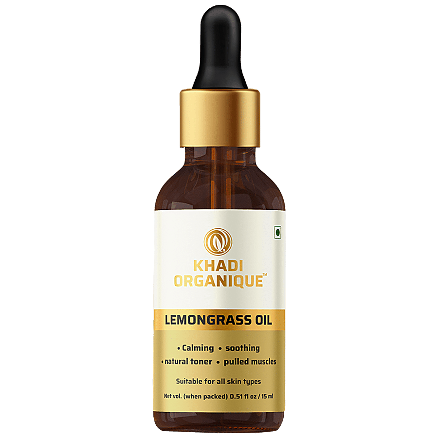 Khadi Organique Lemongrass Essential Oil - Natural Toner