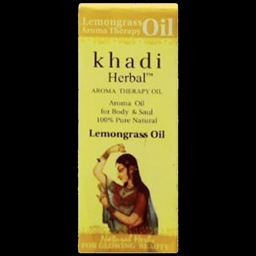 Khadi Herbal Lemongrass Essential Oil - Helps To Relax