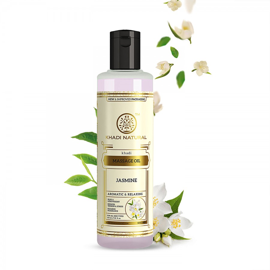 Khadi Natural Jasmine Massage Oil - Reduces Tension & Stress