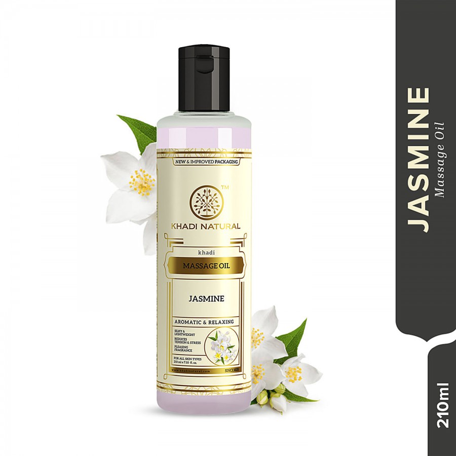 Khadi Natural Jasmine Massage Oil - Reduces Tension & Stress