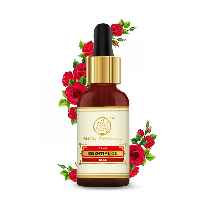 Khadi Natural Rose Essential Oil - Hydrates Skin