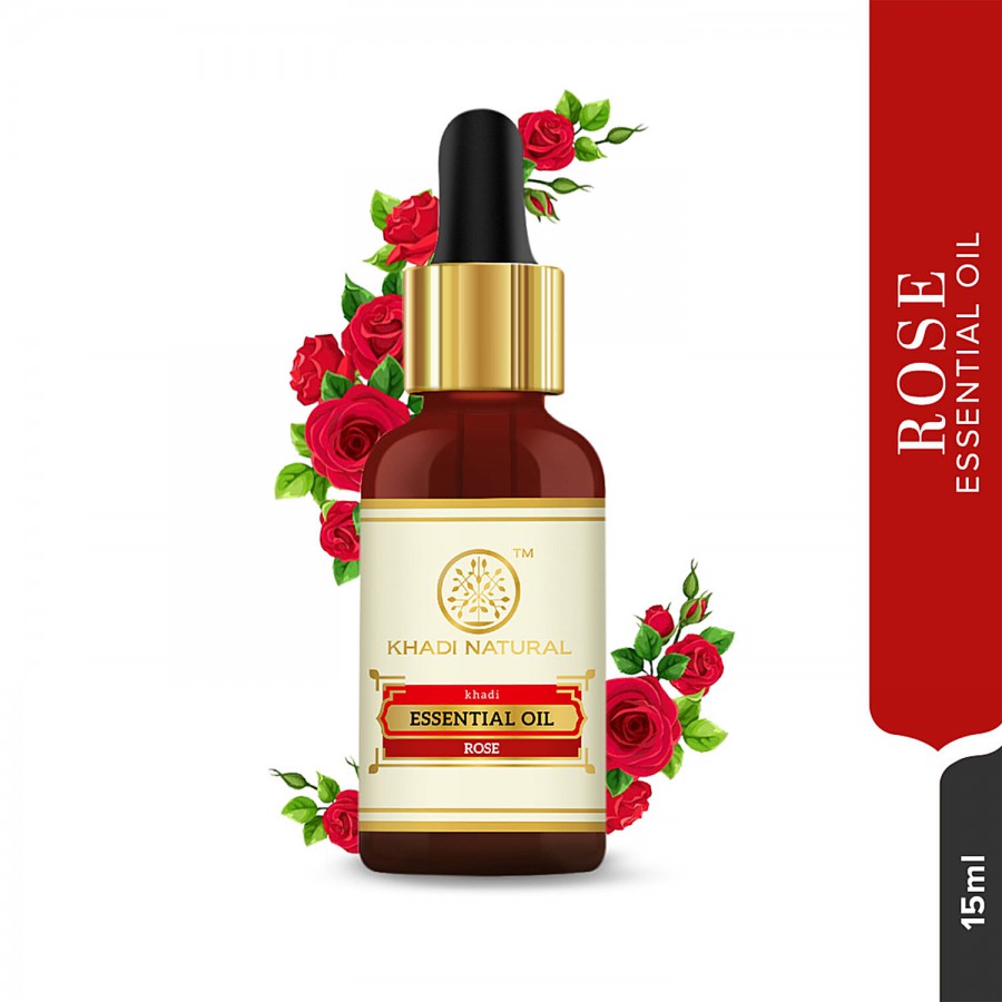 Khadi Natural Rose Essential Oil - Hydrates Skin