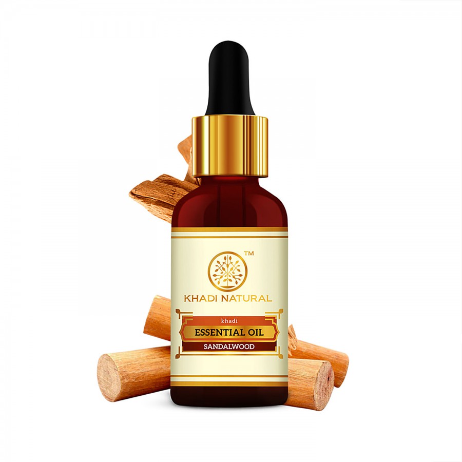 Khadi Natural Sandalwood Essential Oil - Revitalizes Mind & Soul