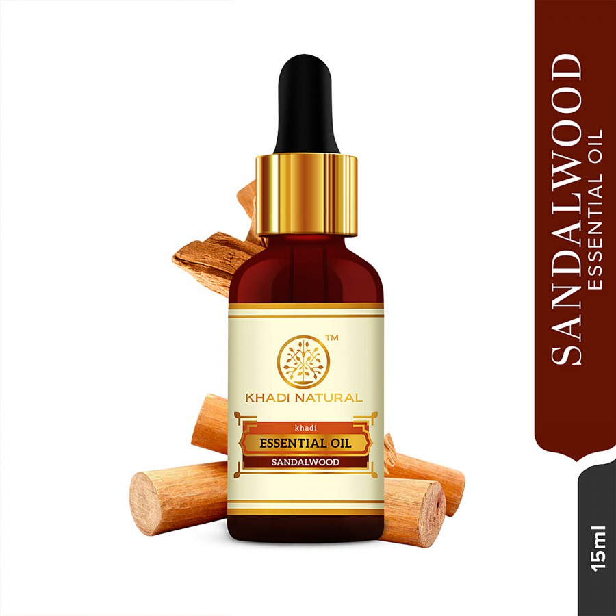 Khadi Natural Sandalwood Essential Oil - Revitalizes Mind & Soul