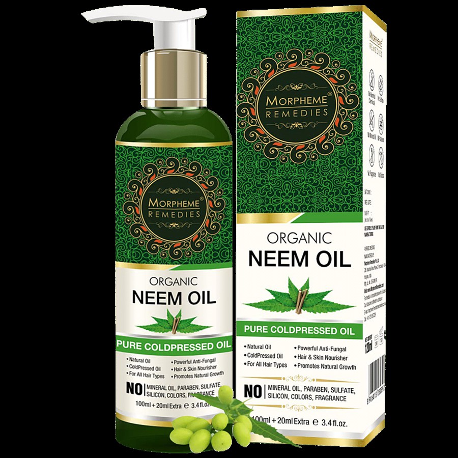 Morpheme Remedies Organic Neem Oil - Pure Coldpressed & Undiluted Oil