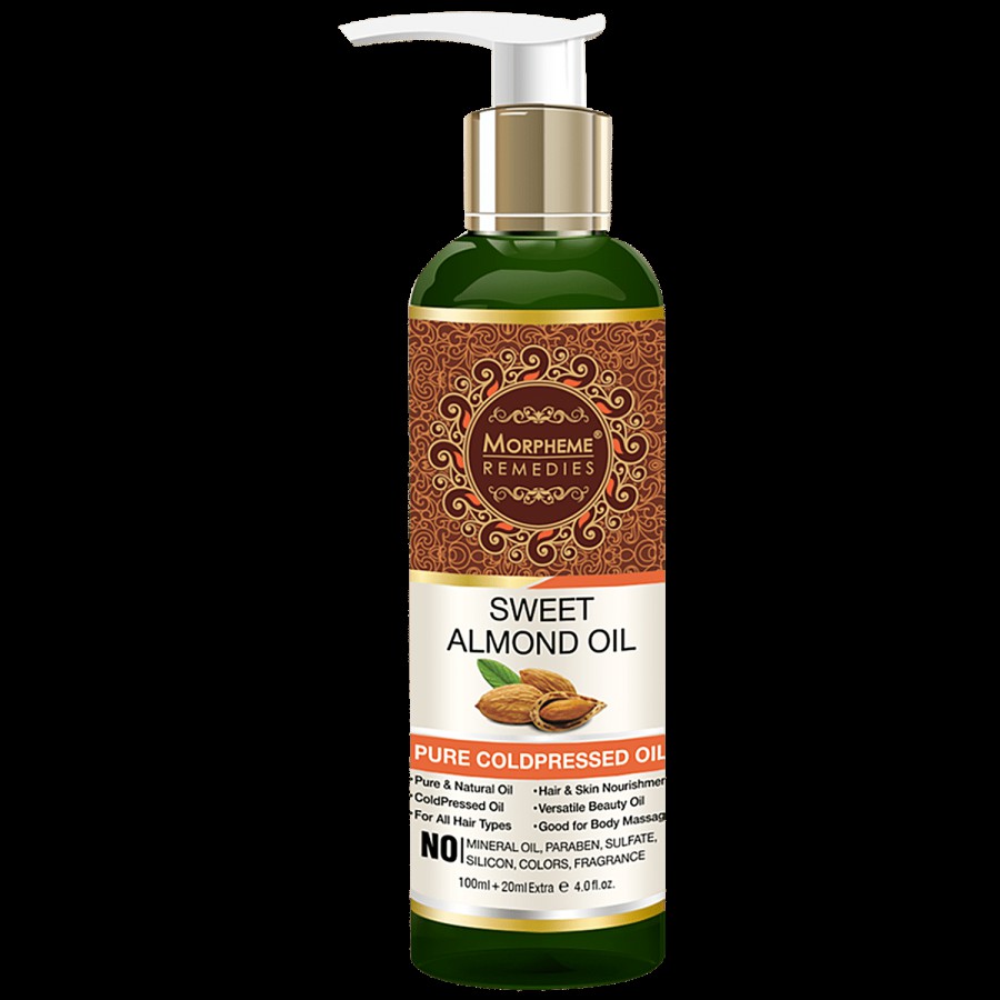 Morpheme Remedies Sweet Almond Oil - Pure Coldpressed Oil