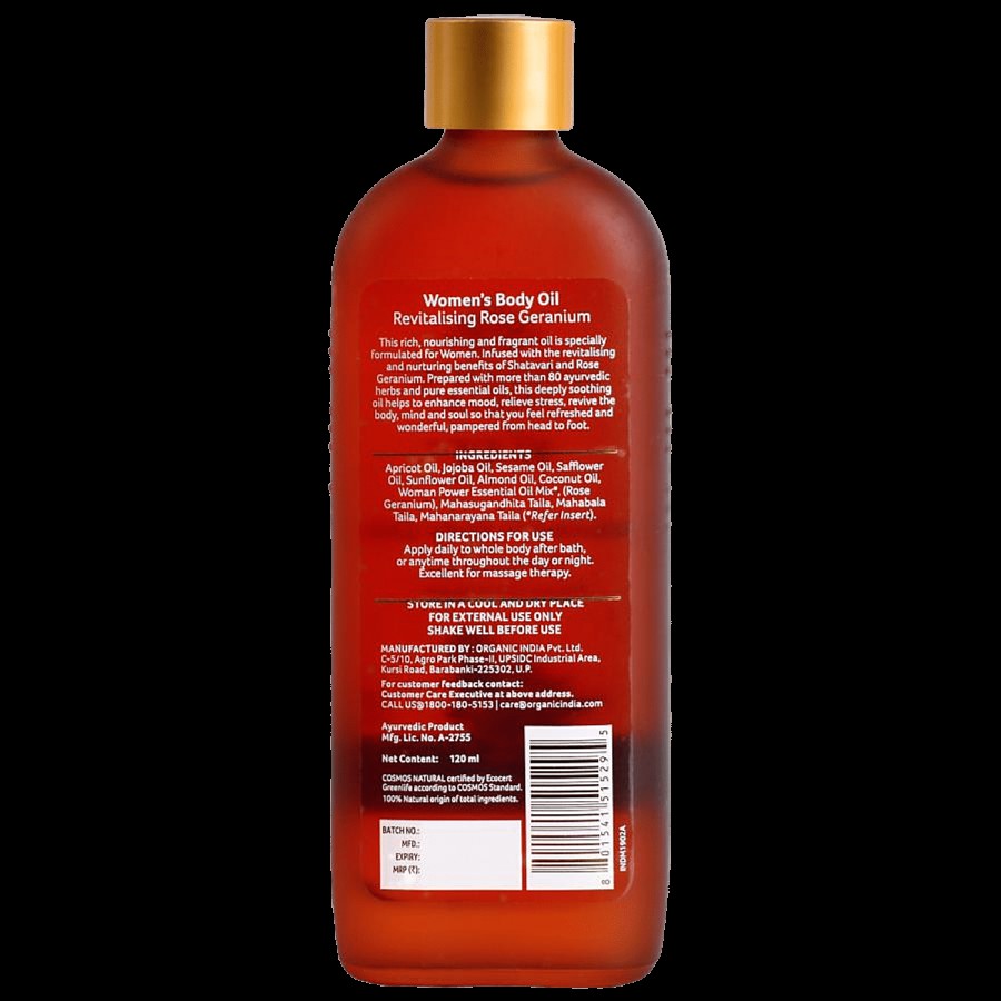 Organic India Women's Body Oil - Revitalising