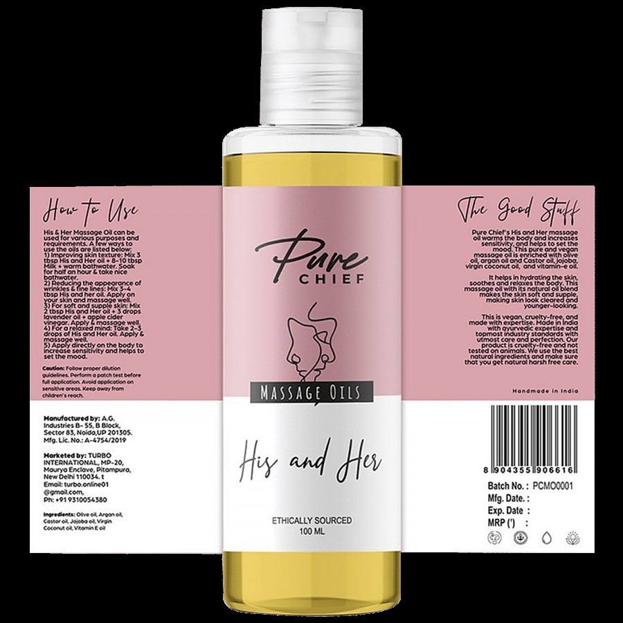 Pure Chief His & Her Massage Oil - Hydrates Skin