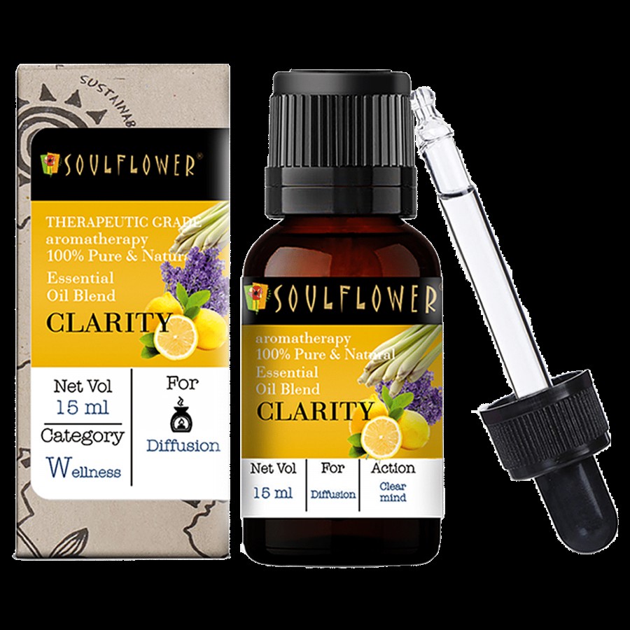 Soulflower Clarity Essential Oil - 100% Natural & Organic