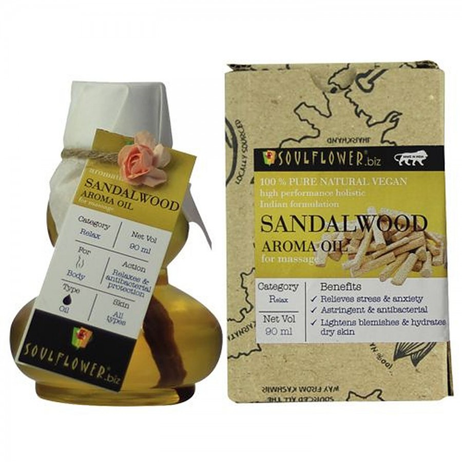 Soulflower Sandalwood Aroma Massage Oil