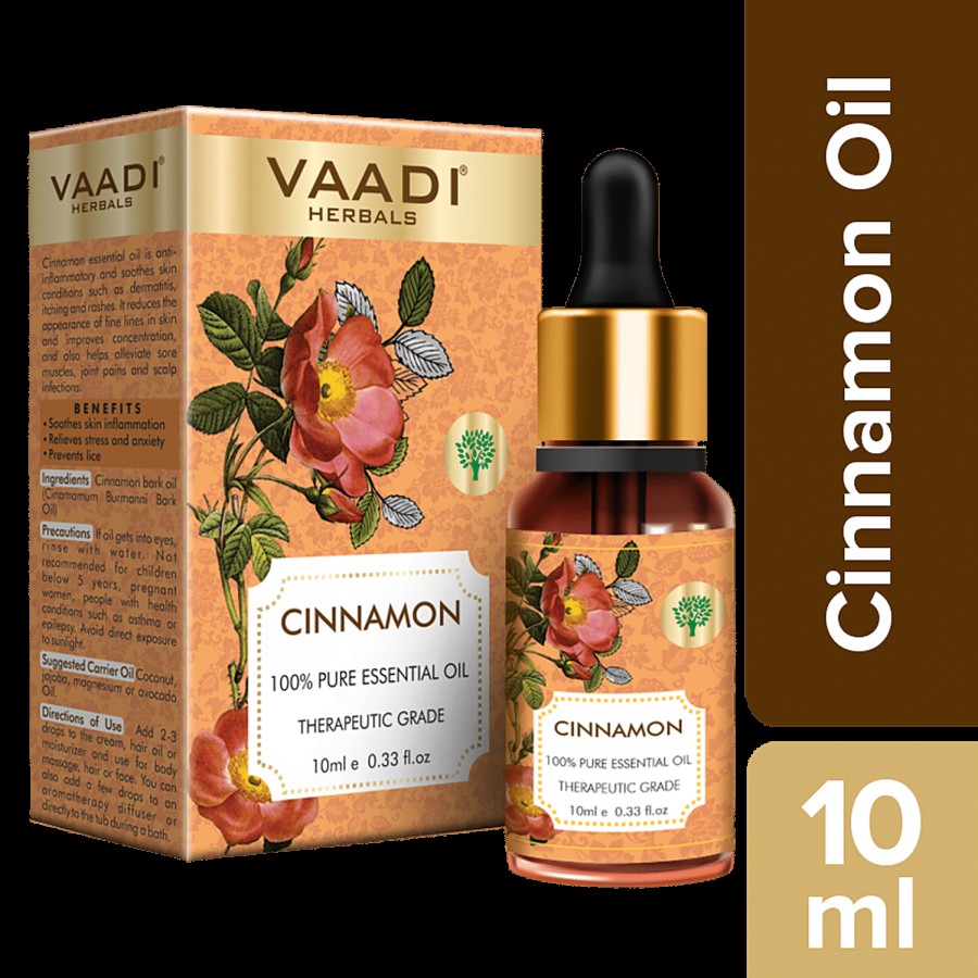 Vaadi Cinnamon Essential Oil - Soothes Skin Inflammation