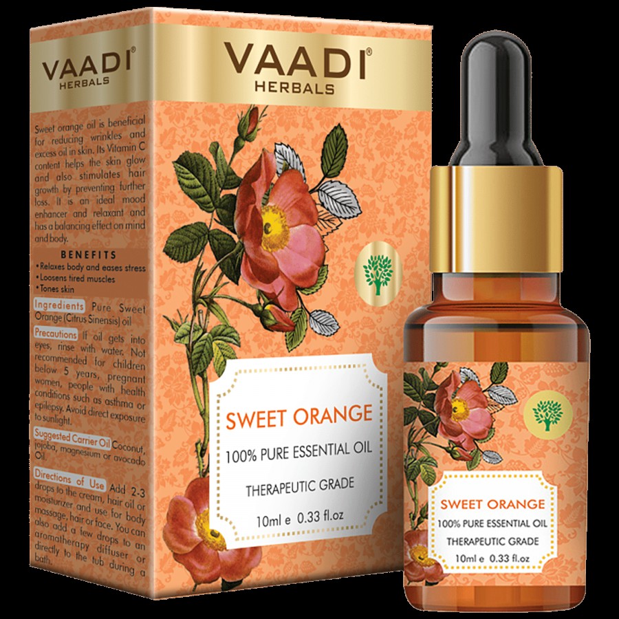 Vaadi Sweet Orange Essential Oil - Reduces Hairfall