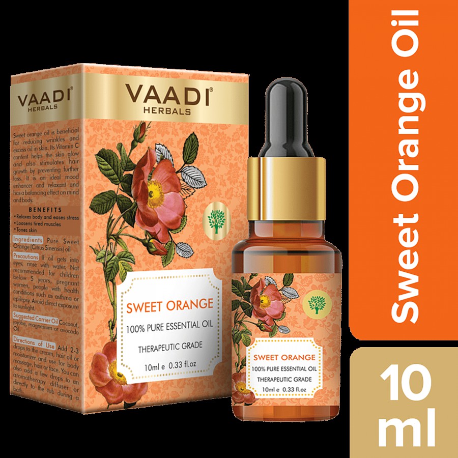 Vaadi Sweet Orange Essential Oil - Reduces Hairfall