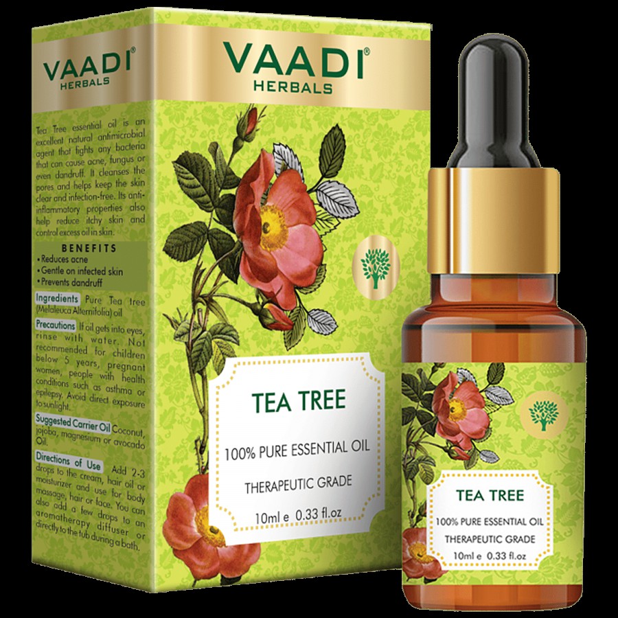 Vaadi Tea Tree Essential Oil - Reduces Acne