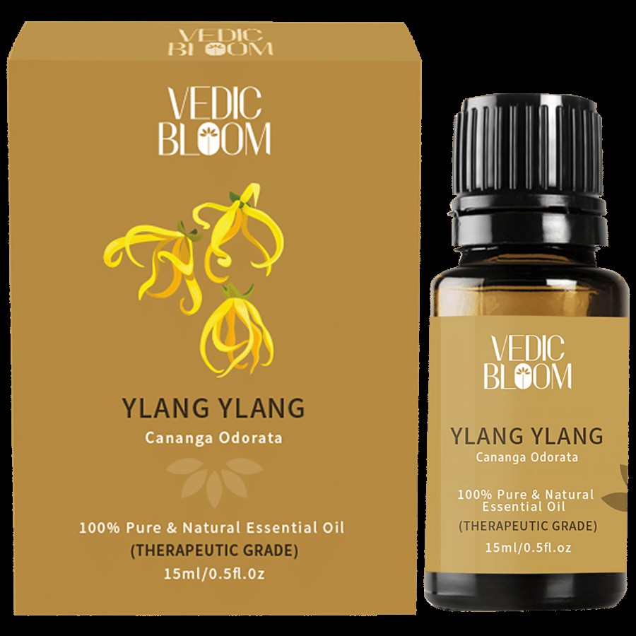 Vedic Bloom Ylang Ylang Essential Oil - 100% Pure & Natural