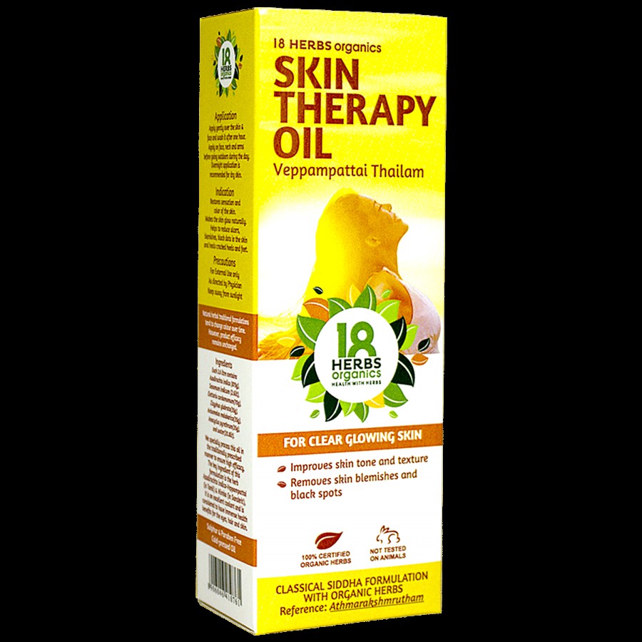 18 Herbs Herbal Sun Screen Oil - Ponnanganni Thailam