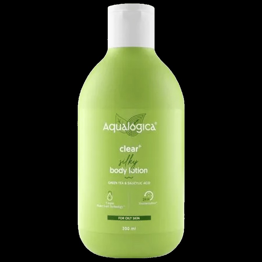 Aqualogica Clear+ Silky Body Lotion - Green Tea + Salicylic Acid