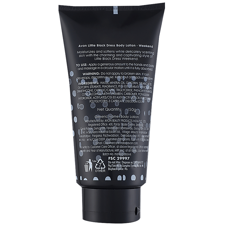 Avon Little Black Dress Weekend Body Lotion - Moisturises & Keeps Skin Soft And Supple