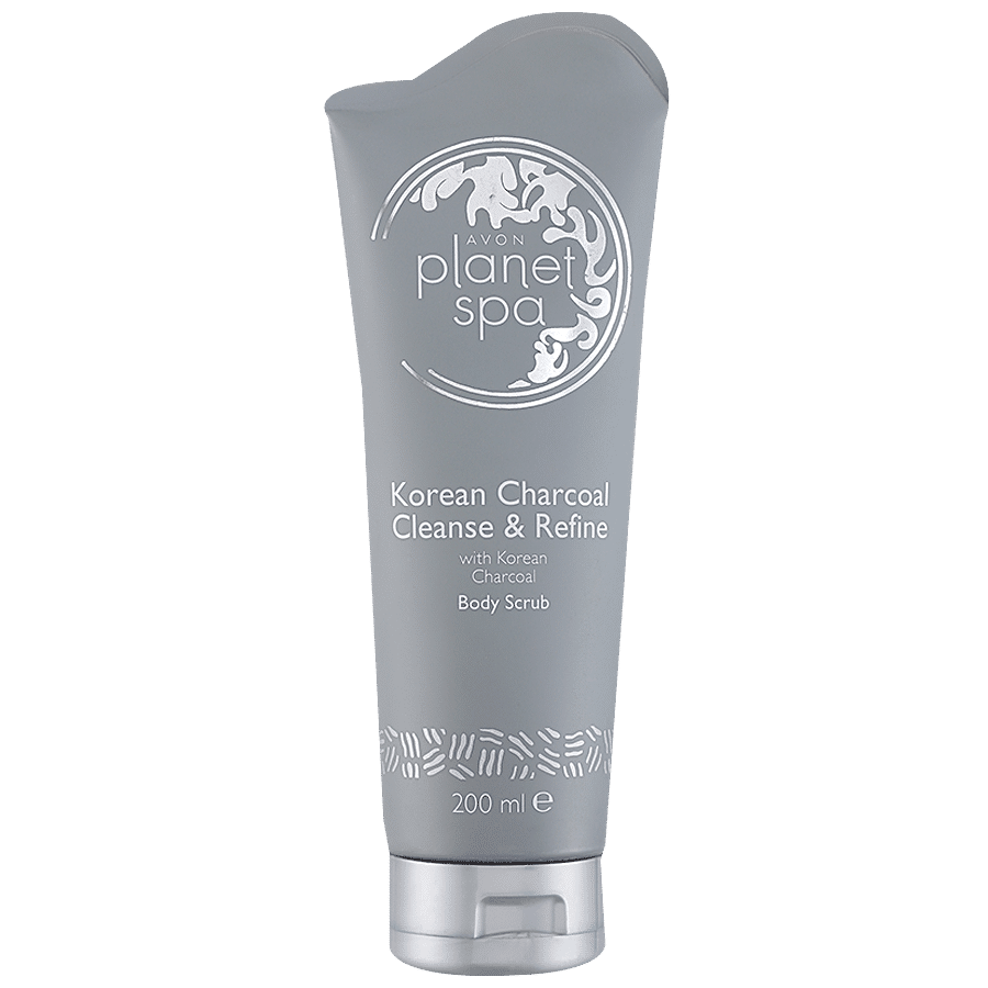 Avon Planet Spa Cleanse & Refine Body Scrub - With Korean Charcoal